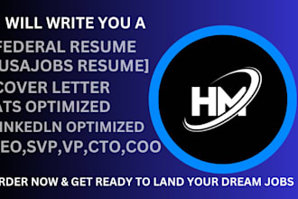 write professional federal resume and cover letter for government jobs