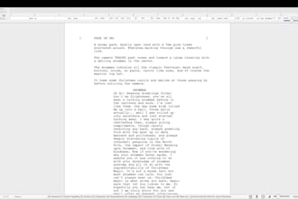 properly format your script using industry standard software