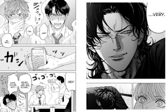 illustrate comic book graphic novel webtoon anime manga cartoon character color
