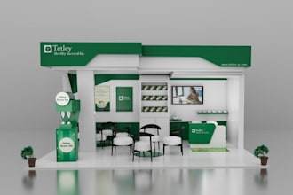 design 3d trade booth show, retail display, exhibition stand, stall,3d kiosk