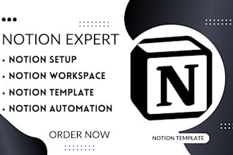 design, customize notion workspace template for business and workflow