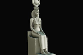 do 3d sculptor bust, 3d mediaeval horus,minis monuments, 3d prints creature,stl