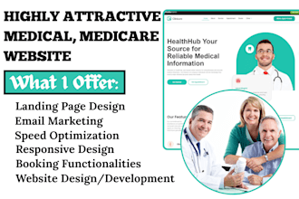 design medical healthcare website dental care website home care, doctor website