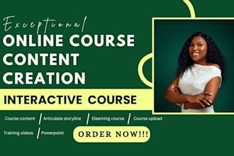 make interactive elearning, online course content, scorm course, course creation