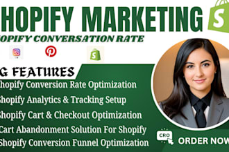 do shopify marketing, cro audit, conversion rate optimization  boost your sales