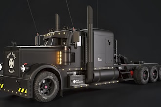 3d truck model 3d rc tank model cad design toy car rendering, fivem car texture
