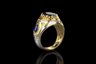 enhance high quality 3d jewelries design,pendant ring rendering for 3d printing