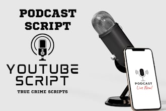 write true crime script, video script, documentary style script for your youtube