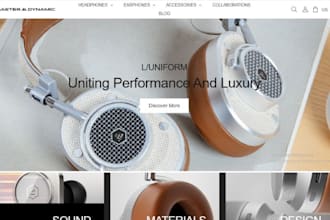 design headphone shopify headset store earpod website electronic gadget store