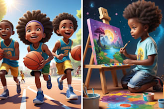 illustrate children story book illustration, children picture book illustration