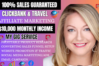 setup clickbank affiliate marketing funnel with travel affiliate website
