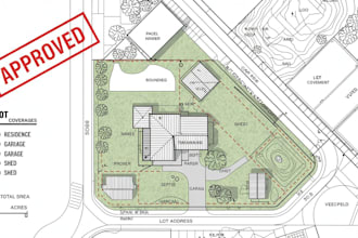 design detailed site and floor plan for city permit approval with quick delivery