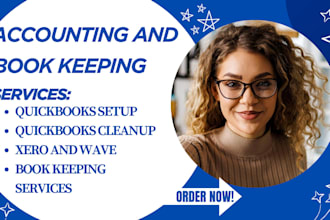 do setup, clean up and bookkeeping in quickbooks online, xero and wave