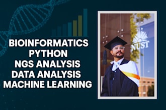 perform bioinformatics, ngs, and statistical data analysis by python and ml