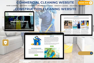 design dynamic cleaning website commercial cleaning website using crocoblock
