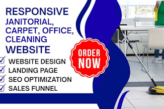 build janitorial cleaning website carpet office home cleaning service website