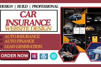 design professional car insurance, auto insurance auto finance lead or website