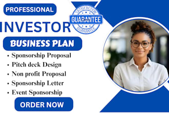 design sponsorship powerpoint, investor pitch deck proposal, letter for business