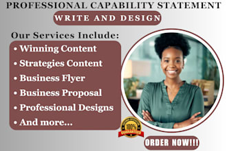 design capability statement business plan winning content and strategic design