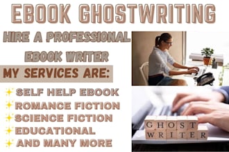 ghostwrite nonfiction book, ebook ghostwriter, book writer self help ebook write