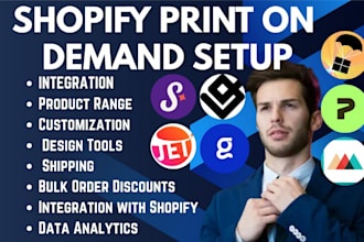 setup shopify print on demand shineon gelato jetprint gooten apliiq printify