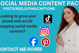 be your social media marketing manager, instagram, tiktok post, content creation