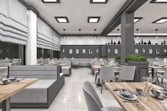 remodel3d modern fast food restaurant,cgi lounge,interior,cafe,street bar,coffee