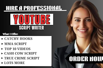 be youtube scriptwriter, movie script writer, video scriptwriter, top 10 videos