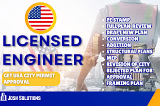licensed engineered plan framing plan permit drawing for ny, nj, ca, wa pe stamp