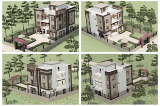 create an expert exterior design in 3ds max vray rendered