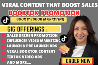 viral booktok book promotion ebook marketing tiktok booktok influencer video ads
