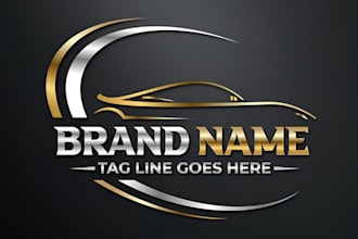 design auto detailing, car racing, car wash and garage logo