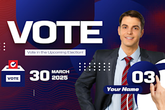 design political campaign website, political landing page, political poster