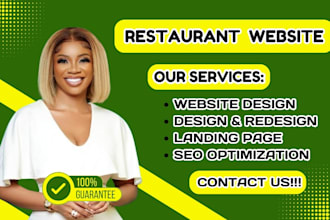 design unique restaurant website in wordpress, food ordering, delivery system