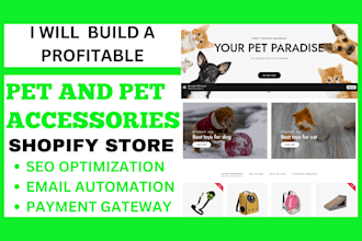build a profitable shopify pet store pet accessories store pet care store