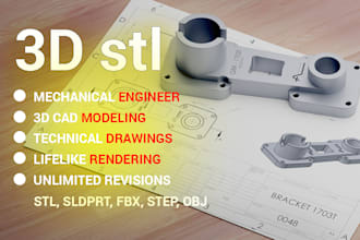 create 3d models cad designs in solidworks with rendering