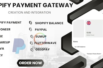 setup a tailored payment gateway paypal wise payoneer shopify payment