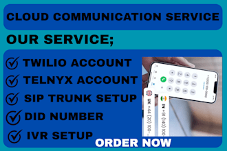 verified twilio telnyx account sip trunk 3cx auto dialer did numbers IVR freepbx