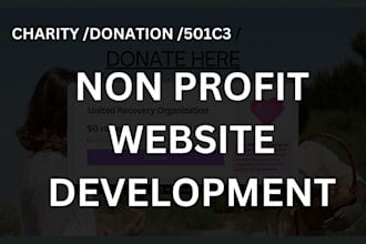 create a nonprofit, charity, and donation website or landing page