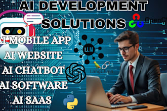 develop ai website, ai app, chatgpt ai saas, ai agent, python web app, nlp bot