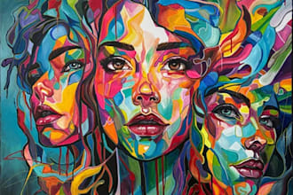 do illustration expresionism art, graffity, abstract