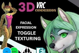do custom vrchat avatar furry anime model nsfw vrc character