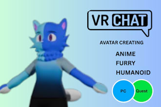 custom vrchat avatar 3d model, vrc, vr character model