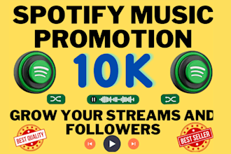promote your spotify music to increase streams, followers organically