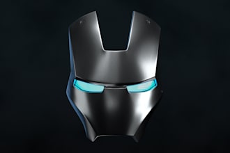 3d cosplay creation full costume anime armour 3d helmet mask design 3d printing