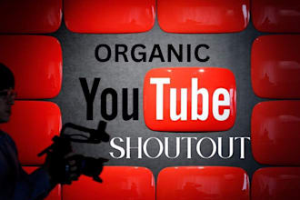 promote youtube channel, USA video shoutout for organic subscribers and views