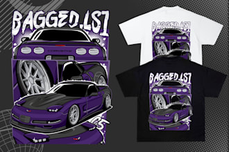 cool custom clothing design of your car for t shirt etc