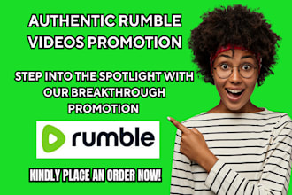 organically promote and distribute your rumble video to increase your audience