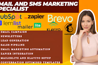 zapier hubspot brevo lemlist malichimp make com klaviyo campaign automation