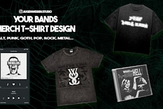 create a cool tshirt merch design for your band